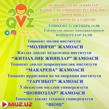 Quvnoqlar va zukkolar ko'rik tanlovi yarim finalchilari baxsiga oz qoldi