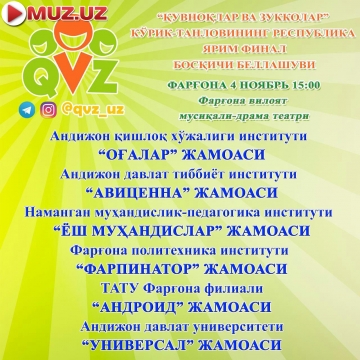 Quvnoqlar va zukkolar ko'rik tanlovi yarim finalchilari baxsiga oz qoldi